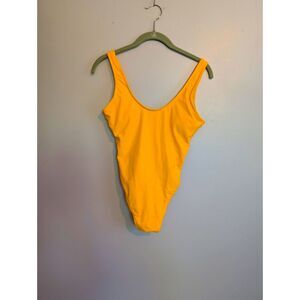 Women's One-Piece Swimsuit Yellow Size S
